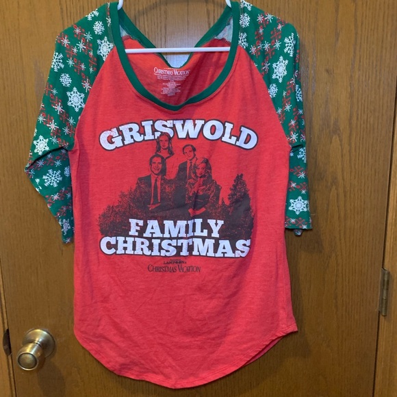 Christmas Vacation Tops - National Lampoon’s Christmas Vacation Griswold Family Christmas Shirt- Women’s L